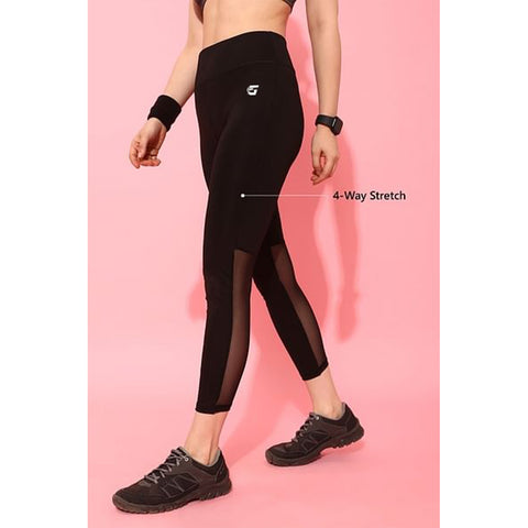 Activewear Ankle Length Leggings in Black