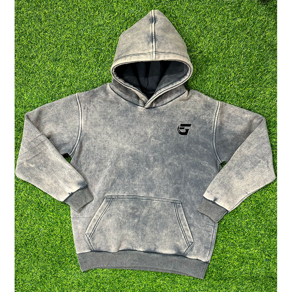 Dark Grey Washed Hoodie