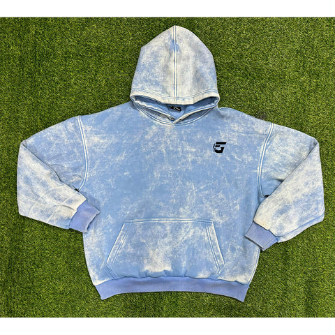 Blue Color Washed Hoodie