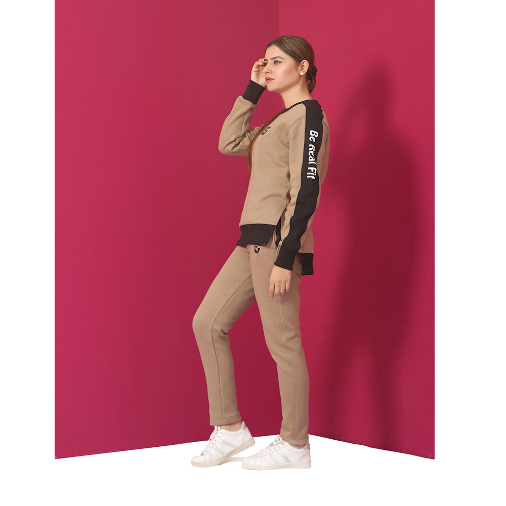 Fit n Hit Women Sweatsuit – Greig/Black