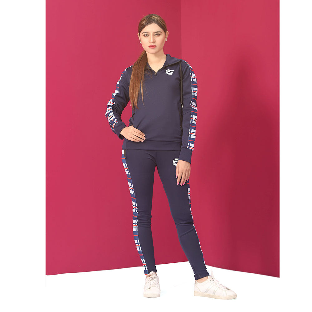 TRENDY WOMEN TRACKSUIT WITH PANEL DESIGN