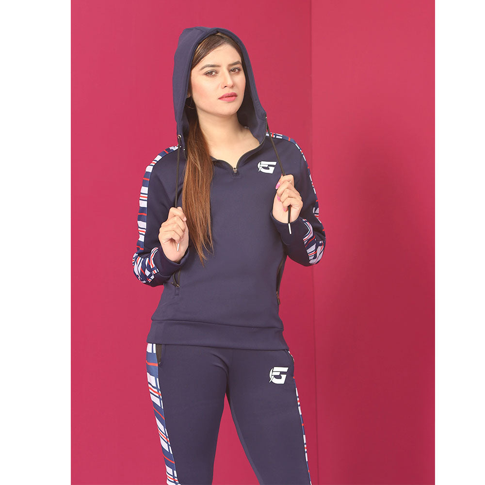 TRENDY WOMEN TRACKSUIT WITH PANEL DESIGN