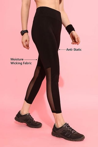 Activewear Ankle Length Leggings in Black