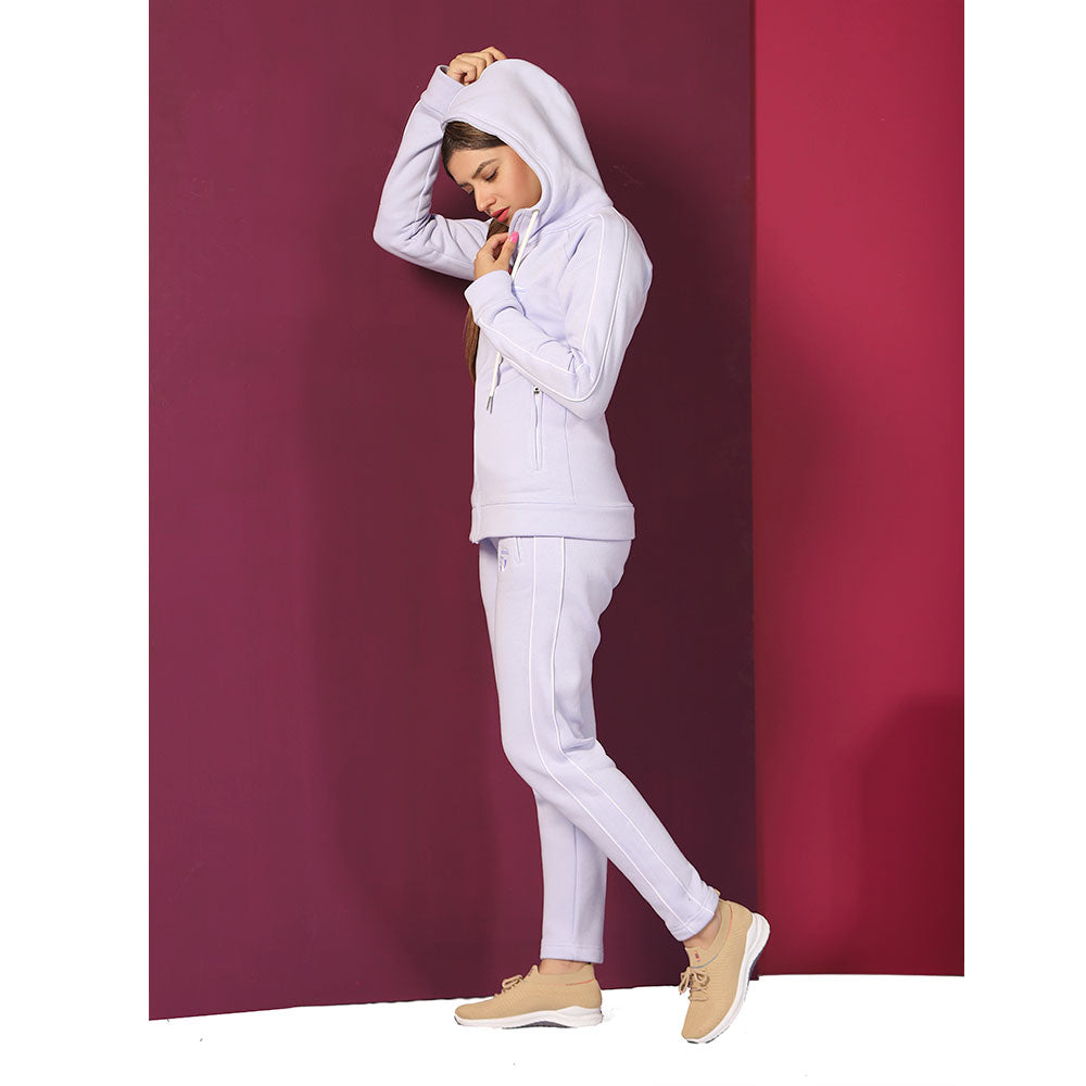 Fit n Hit Women Cotton Woolen Track Suit - Lavender