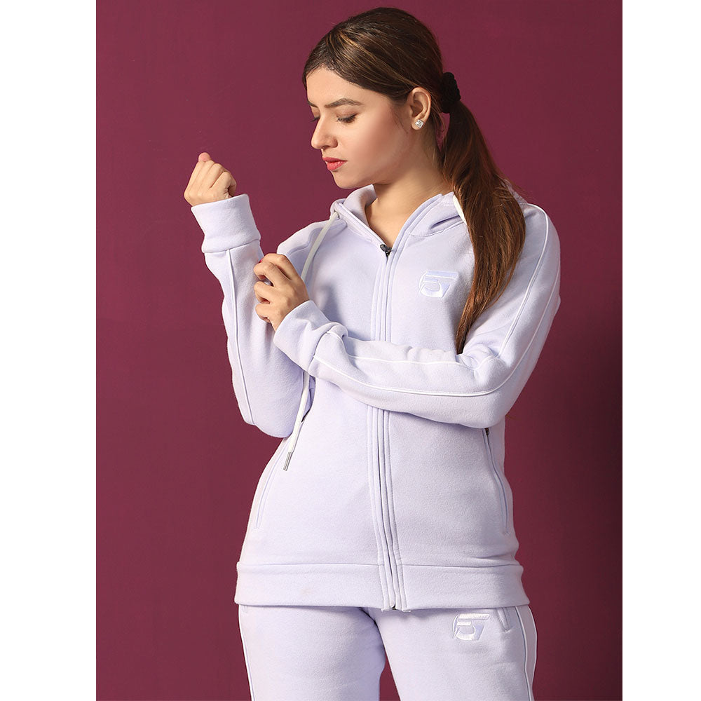 Fit n Hit Women Cotton Woolen Track Suit - Lavender