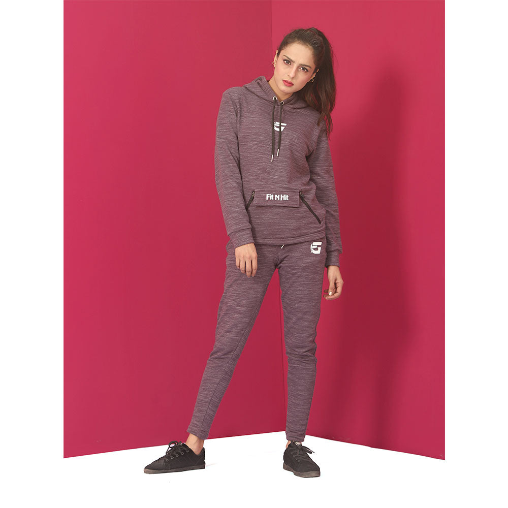 Fit n Hit Women Grape Space Track Suit